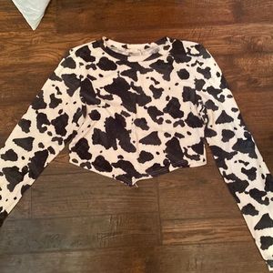 Alter’d State Copped Cow Print Top